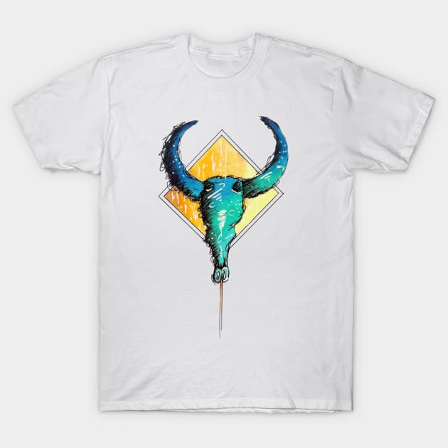 Buffalo head T-Shirt by Calogero